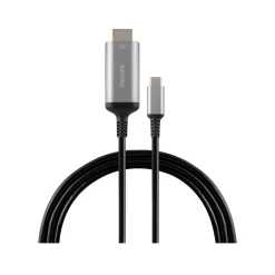 Philips Elite SWV9120C/27 6' USB-C to HDMI Adapter Cable, M/M, Black/Silver