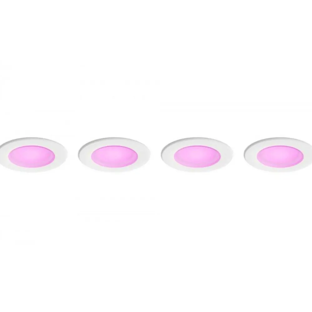 Philips Hue 62W Equivalent E26 LED Smart Downlight, White And Color Ambiance, 4/Pack (578674)