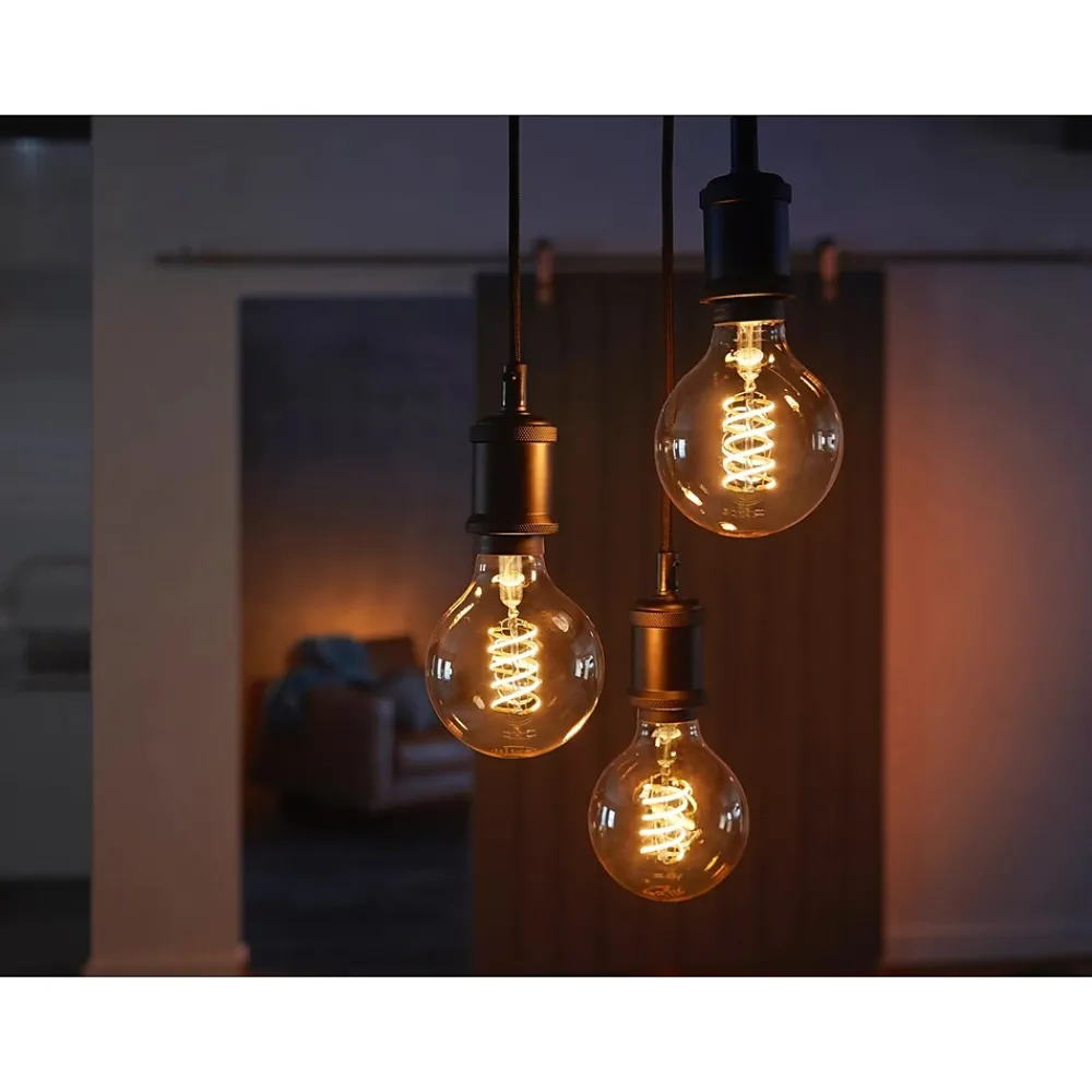 Philips Hue 60W Equivalent G25 LED Smart Filament Bulb, Soft Warm White (571141)