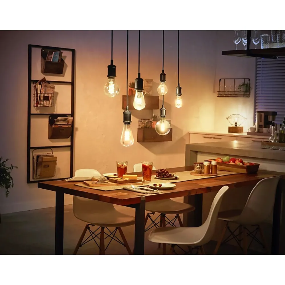 Philips Hue 60W Equivalent G25 LED Smart Filament Bulb, Soft Warm White (571141)
