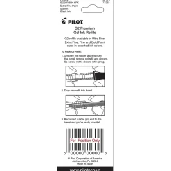 Pens|Pilot G2 Gel-Ink Pen Refill, Extra Fine Tip, Black Ink, 2/Pack (77232)