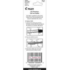 Pens|Pilot G2 Gel-Ink Pen Refill, Bold Tip, Ink, 2/Pack (77289) Black
