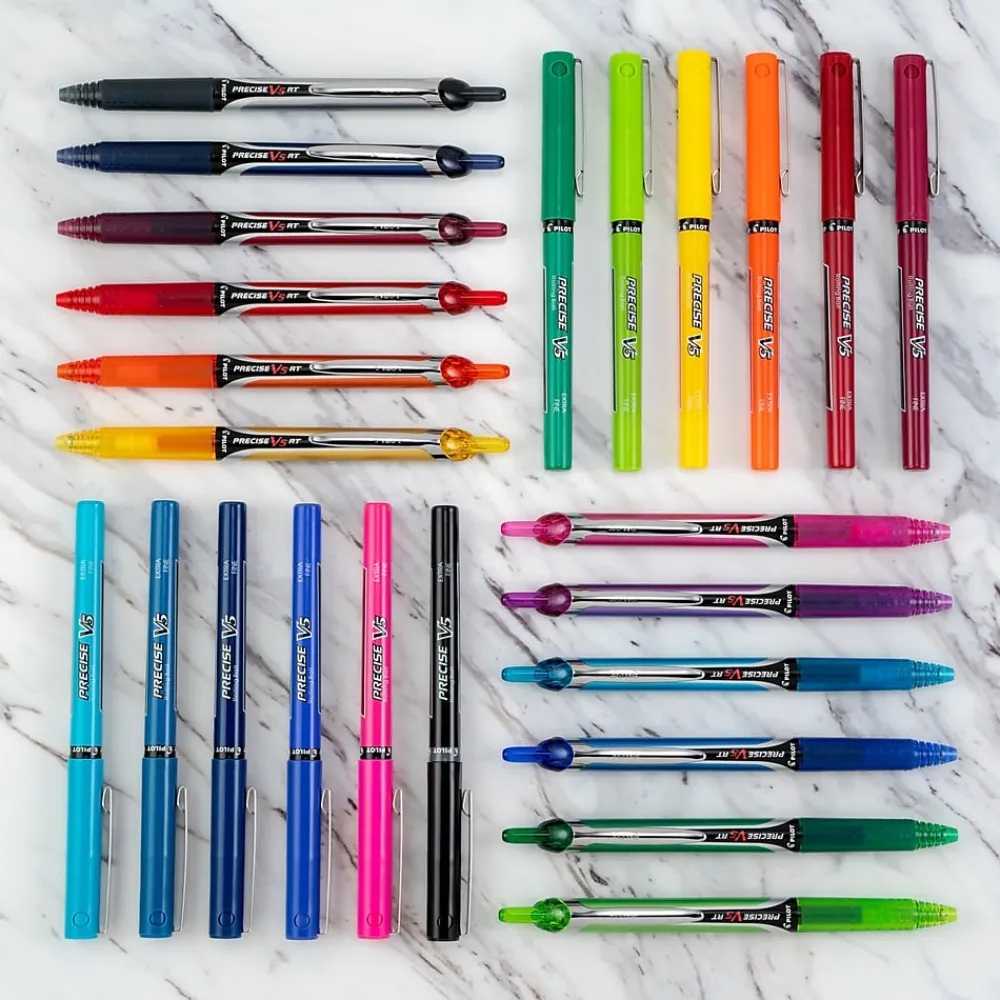 Pens|Pilot Precise V5 Rollerball Pens, Extra Fine Point, Purple Ink, Dozen (25106)