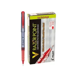 Pens|Pilot V Razor Point Liquid Ink Marker Pens, Extra Fine Point, Red Ink, Dozen (11022)