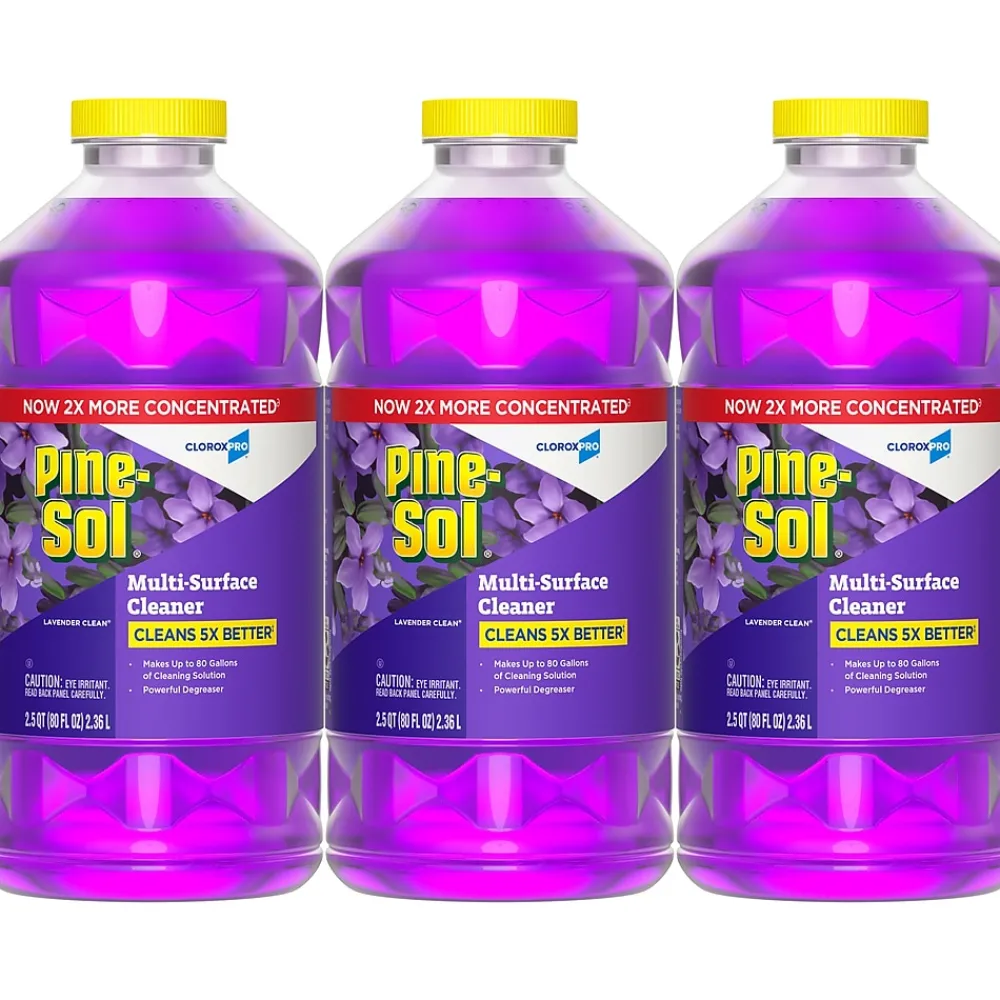 Multi-Surface Cleaner/Degreaser, Lavender Clean Scent, 80 Fl. Oz. 3/Carton (60608CT)<Pine-Sol Clearance
