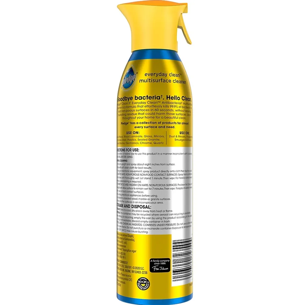 Clean It Antibacterial All-Purpose Cleaner, Fresh Citrus, 9.7 Oz. (652989)<Pledge New