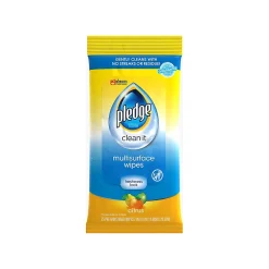Clean it Multi-Surface Cleaner Wet Wipes, Citrus Scent, 25/Pack, 12 Packs/Carton (336274CT)<Pledge Best
