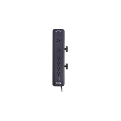 Plugable 6-Outlet 2100 J Desk Mountable Power Strip, 6' (PS6-USB2DC)