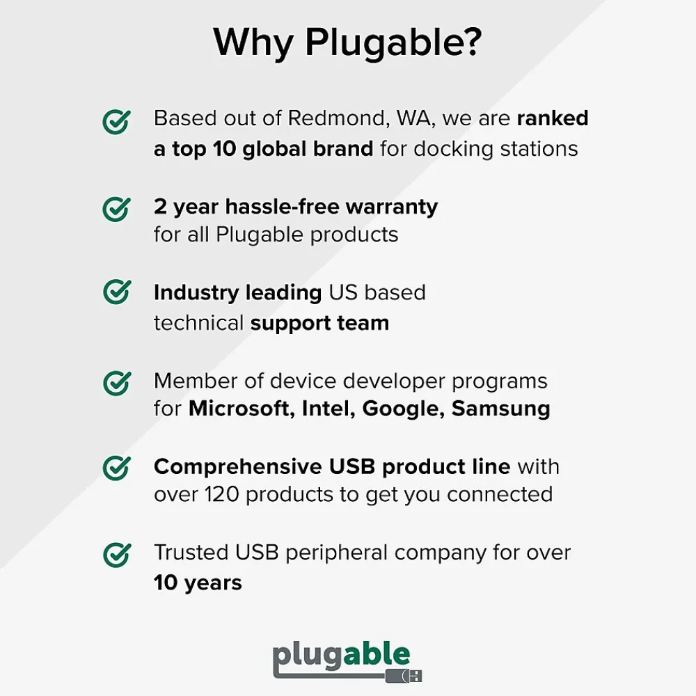 30W GaN USB C Charger Block, Black (PS-30C1B)<Plugable Outlet