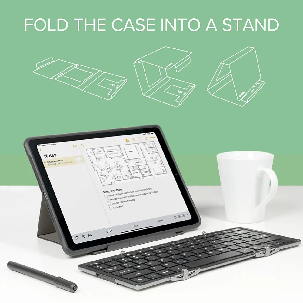 Online Plugable Wireless Keyboard and Case, Black (BT-KEY3XL)
