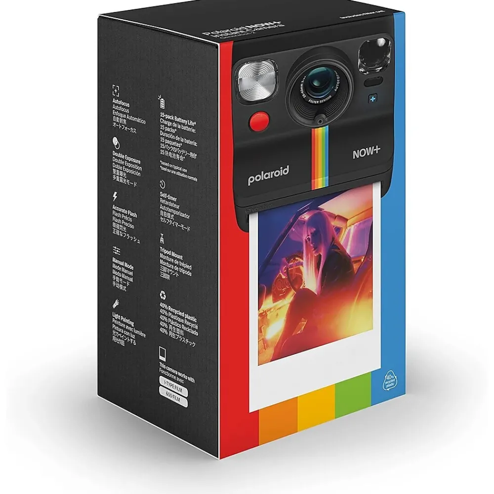 Polaroid Now 2nd Generation I-Type Instant Film Bluetooth Camera, Black (9076)