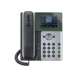 Poly Edge E300 Corded Conference Telephone, Black/Silver (2200-87815-025)