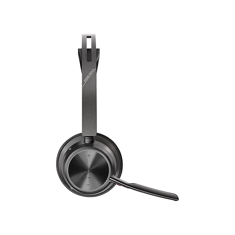 Poly Voyager Focus 2 Noise Canceling Bluetooth On Ear Phone & Computer Headset, Black (213726-01)