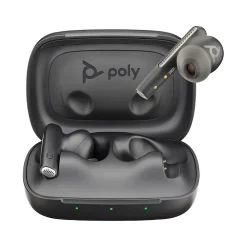 Voyager Free 60 UC Wireless Noise Cancelling Bluetooth Earbuds, USB-A, UC Certified, Carbon Black (7Y8H3AA)<Poly Sale