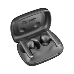 Voyager Free 60 UC Wireless Noise Cancelling Bluetooth Earbuds, USB-A, UC Certified, Carbon Black (7Y8H3AA)<Poly Sale