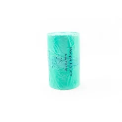 Tie-Handle Pet Waste Bags, 14 Mic, Green, 6 Rolls/Case (SD-6-400)<Poopy Pouch
