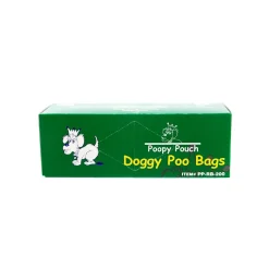 Universal 0.75 Gallon Pet Waste Disposal Bag, High Density, Green, 200 Bags/Roll, 10 Rolls/Carton (PP-RB-200)<Poopy Pouch Online