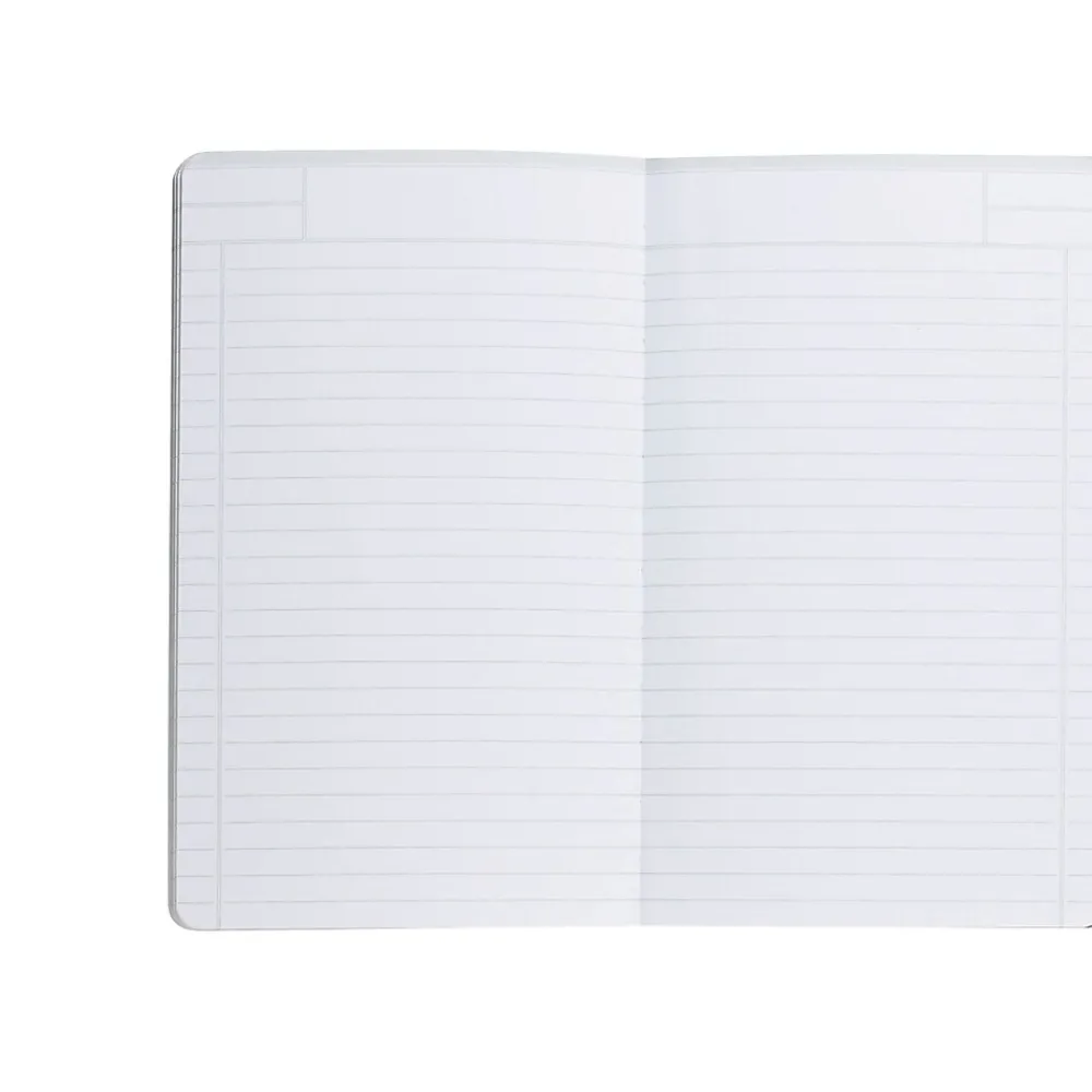 Composition Notebooks|Poppin Composition Notebooks, 5" x 8.25", Narrow Ruled, 192 Sheets, Gray/Silver, 25/Pack (104132)