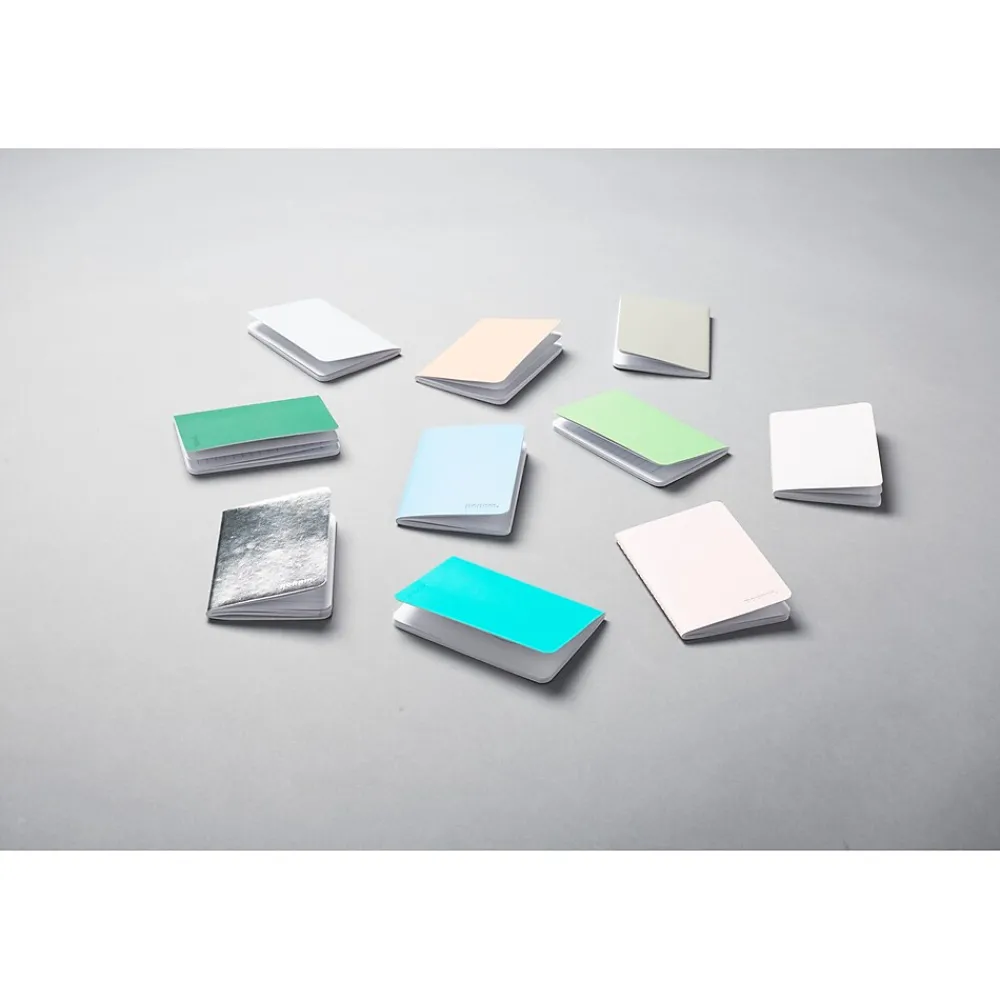 Notebooks|Poppin Mini 1-Subject Pocket Notebook, 3.5" x 5", Narrow Ruled, 32 Sheets, Assorted Colors, 10/Set (104452)