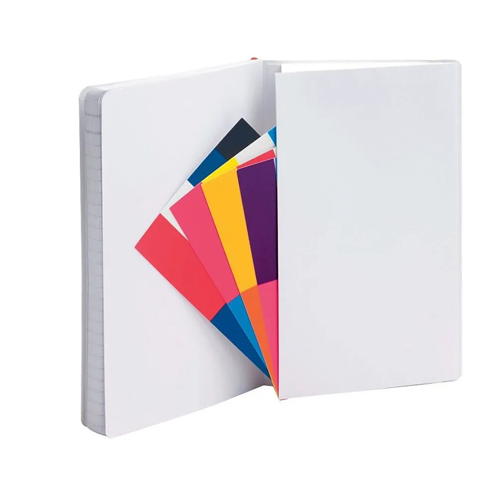 Notebooks|Poppin Professional Notebooks, 5" x 8.25", College Ruled, 96 Sheets, White, 25/Set (104125)