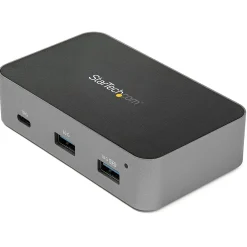 StarTech 4-Port USB C Hub - USB 3.1 Gen 2 (10Gbps) - 3x USB-A & 1x USB-C - Powered - Universal Power Adapter Included (HB31C3A1CS)