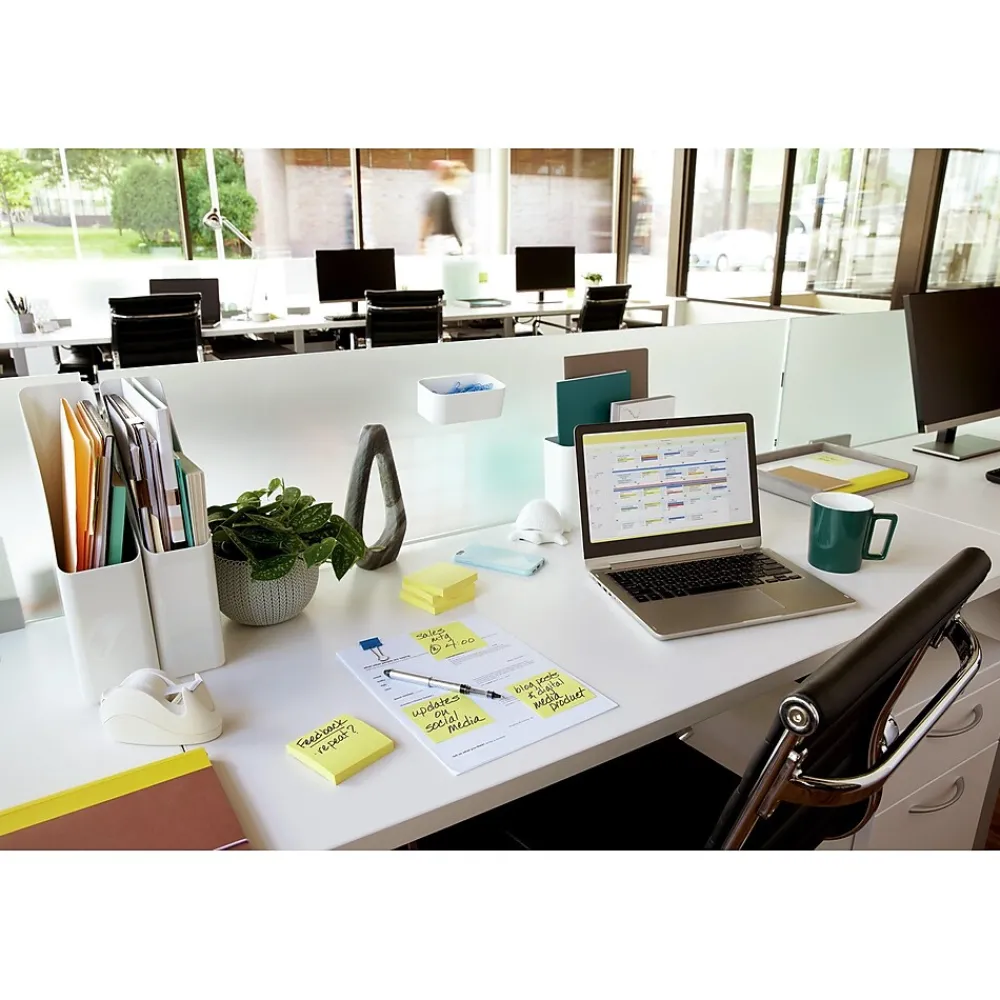 Post-It Notes*Post-it Notes, 3" x 3", Canary Collection, 90 Sheet/Pad, 18 Pads/Pack (654-18CP)