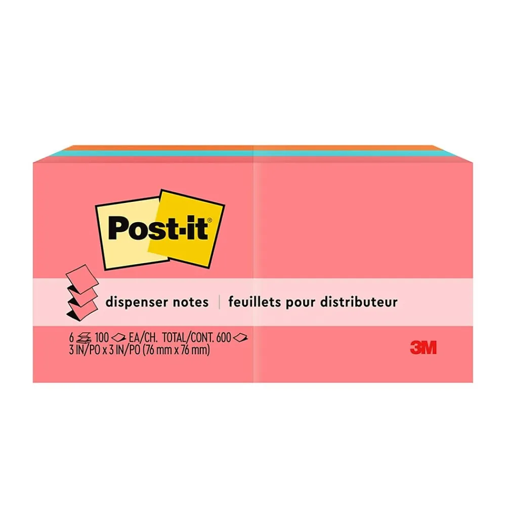 Post-It Notes*Post-it Pop-up Notes, 3" x 3", Collection, 100 Sheet/Pad, 6 Pads/Pack (R330-AN) Poptimistic