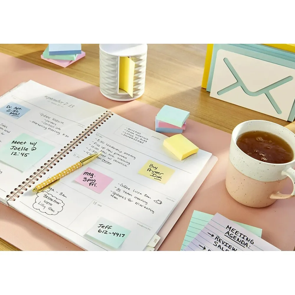 Post-It Notes*Post-it Recycled Notes, 3" x 3", Sweet Sprinkles Collection, 100 Sheet/Pad, 12 Pads/Pack (654-RP-A/654-A)
