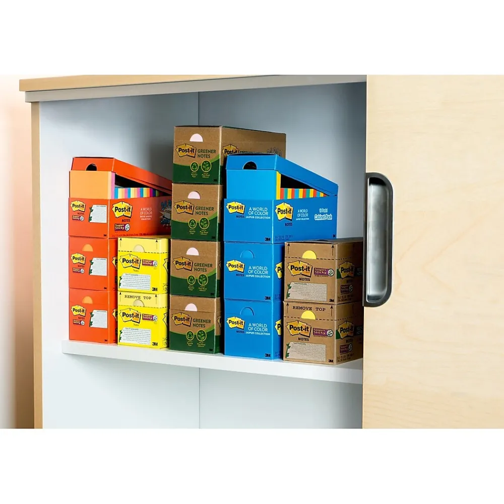 Post-It Notes*Post-it Recycled Notes, 3" x 3", Canary Collection, 75 Sheet/Pad, 24 Pads/Pack (654R24CPCY) Canary Yellow