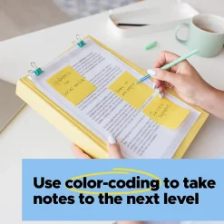 Post-It Notes*Post-it Recycled Super Sticky Notes, 3" x 5", Canary Collection, 70 Sheet/Pad, 12 Pads/Pack (655R-12SSCY)