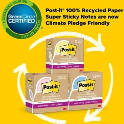 Post-It Notes*Post-it Recycled Super Sticky Notes, 3