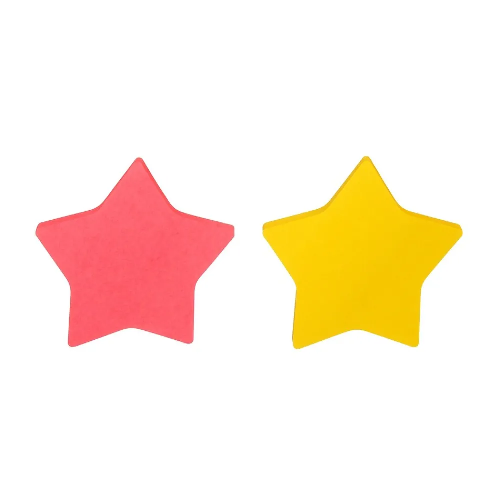 Post-It Notes*Post-it ® Star-Shaped Notes, 2.6" x 2.6" Assorted Colors, 75 Sheets/Pad, 2 Pads/Pack (7350-STR)