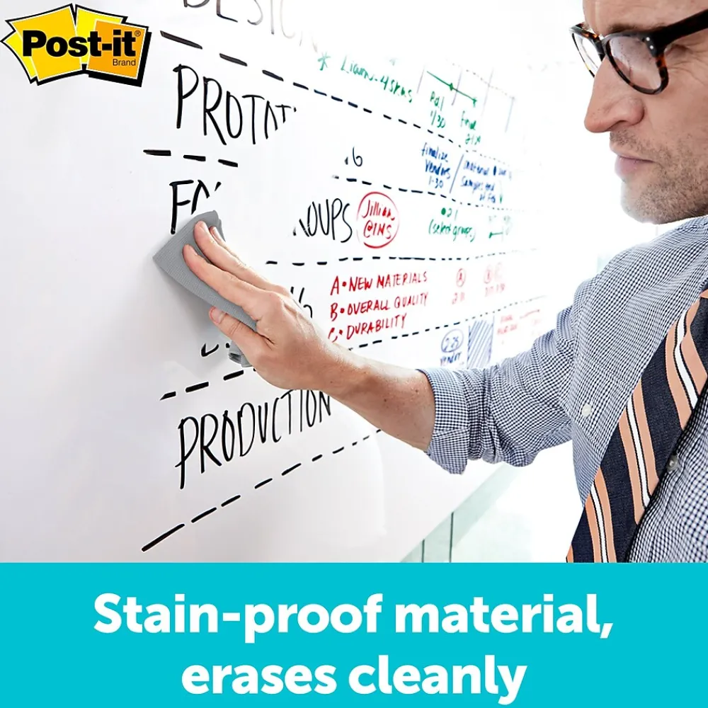 Dry Erase*Post-it ® Super Sticky Dry Erase Surface, 4' x 6' (DEF6x4)
