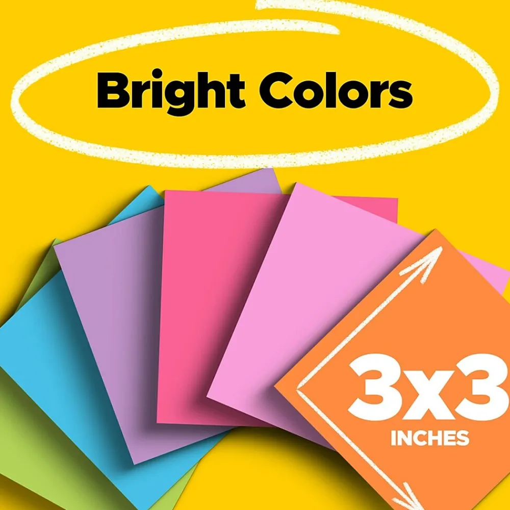 Post-It Notes*Post-it Super Sticky Notes, 3" x 3", 45 Sheet/Pad, 15 Pads/Pack (654-15SSAP)