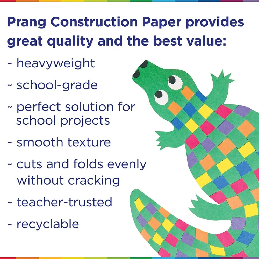 Construction Paper*Prang 9" x 12" Construction Paper, Assorted Colors, 500 Sheets/Pack (P6555-0001)