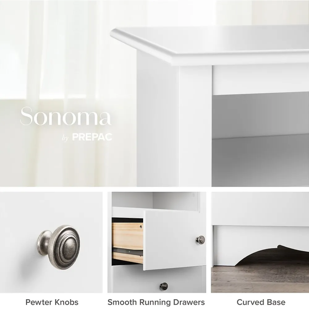 Storage Cabinets*Prepac 29" Monterey 6 Drawer Dresser, White (WDC-6330-K)