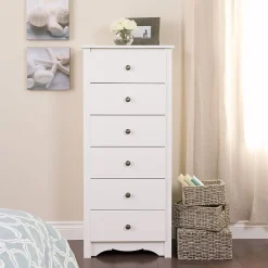 Storage Cabinets*Prepac ™ 53.25" Monterey Tall 6 Drawer Chest, White