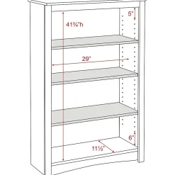 Bookcases*Prepac ™ 4 Shelf Bookcase, Oak