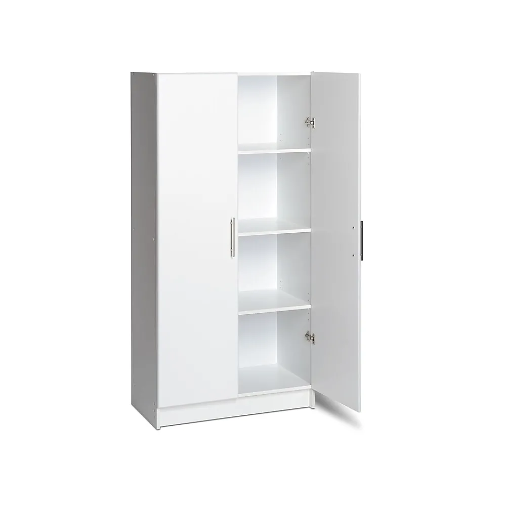 Storage Cabinets*Prepac Elite 65" Composite Storage Cabinet with 3 Shelves, White (WES-3264)