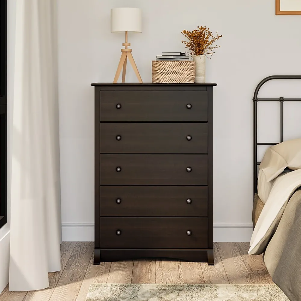 Storage Cabinets*Prepac Fremont 44.75" 5-Drawer Chest, Espresso (EDC-3345-K)