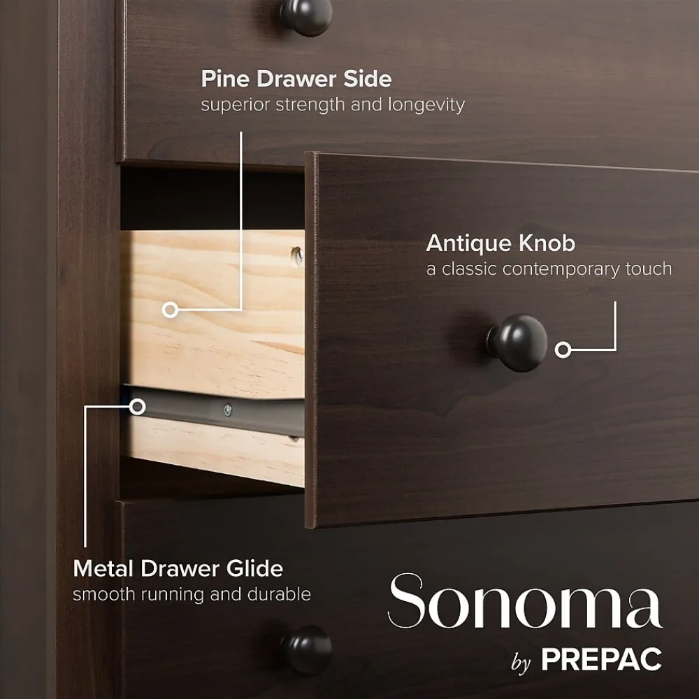 Storage Cabinets*Prepac Fremont 29" 6-Drawer Dresser, Espresso (EDC-6330-K)
