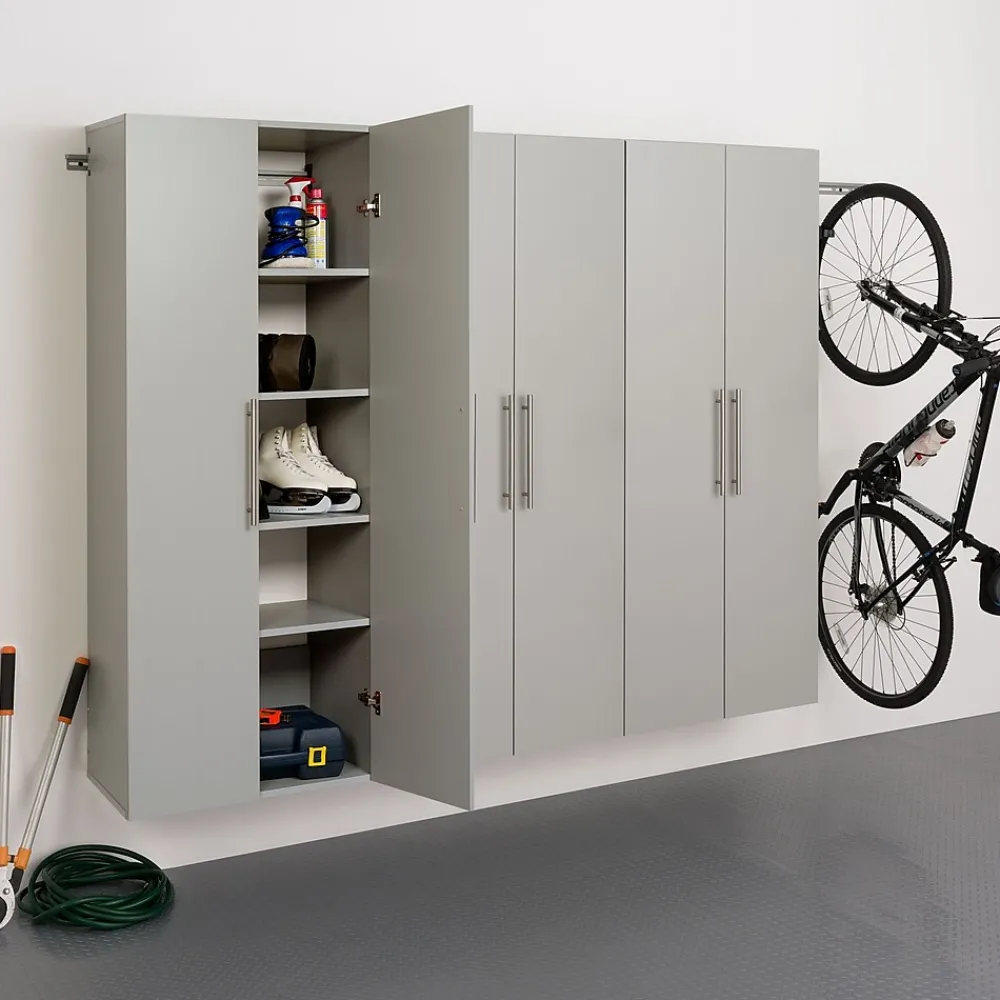 Storage Cabinets*Prepac ™ HangUps 90" Laminate 3 Piece Storage Cabinet Set D, Light Gray