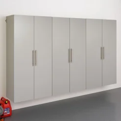 Storage Cabinets*Prepac ™ HangUps 108" Laminate 3 Piece Storage Cabinet Set E, Light Gray