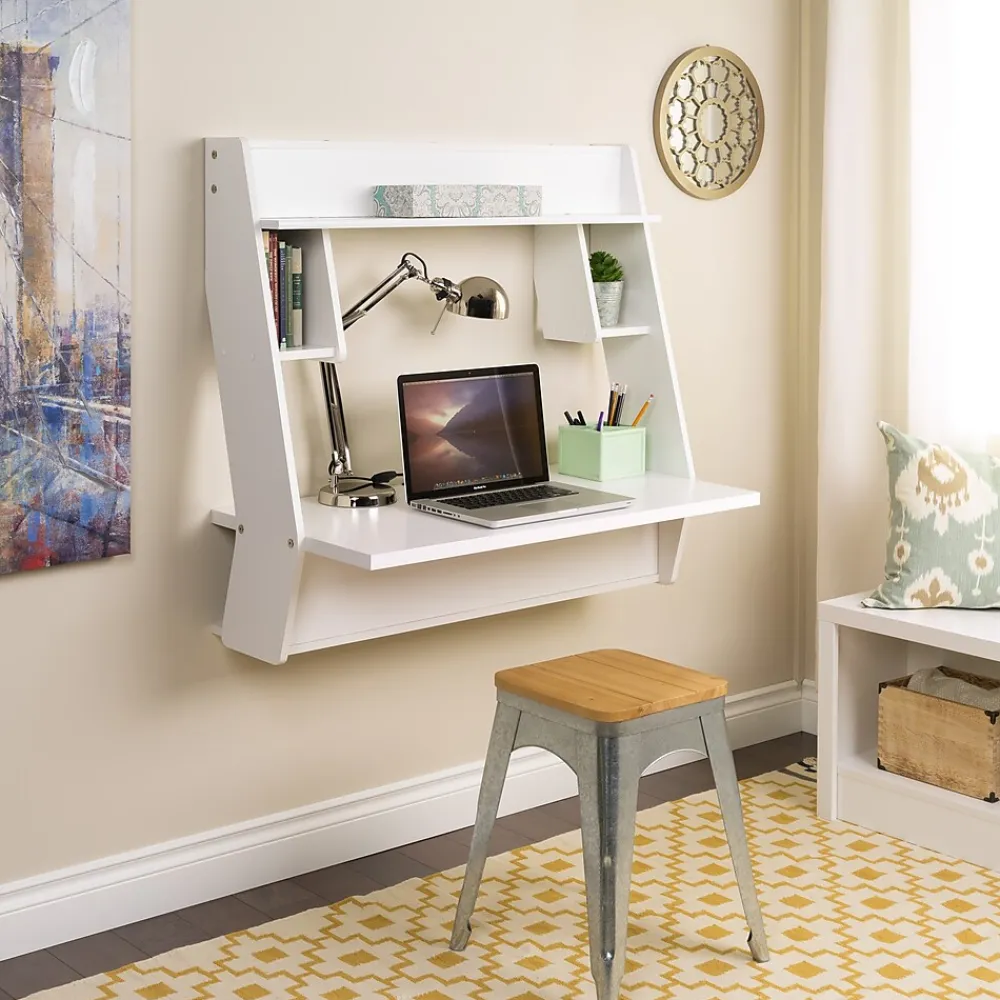Computer Desks*Prepac Studio Floating Desk, White (WEHW-0900-1)