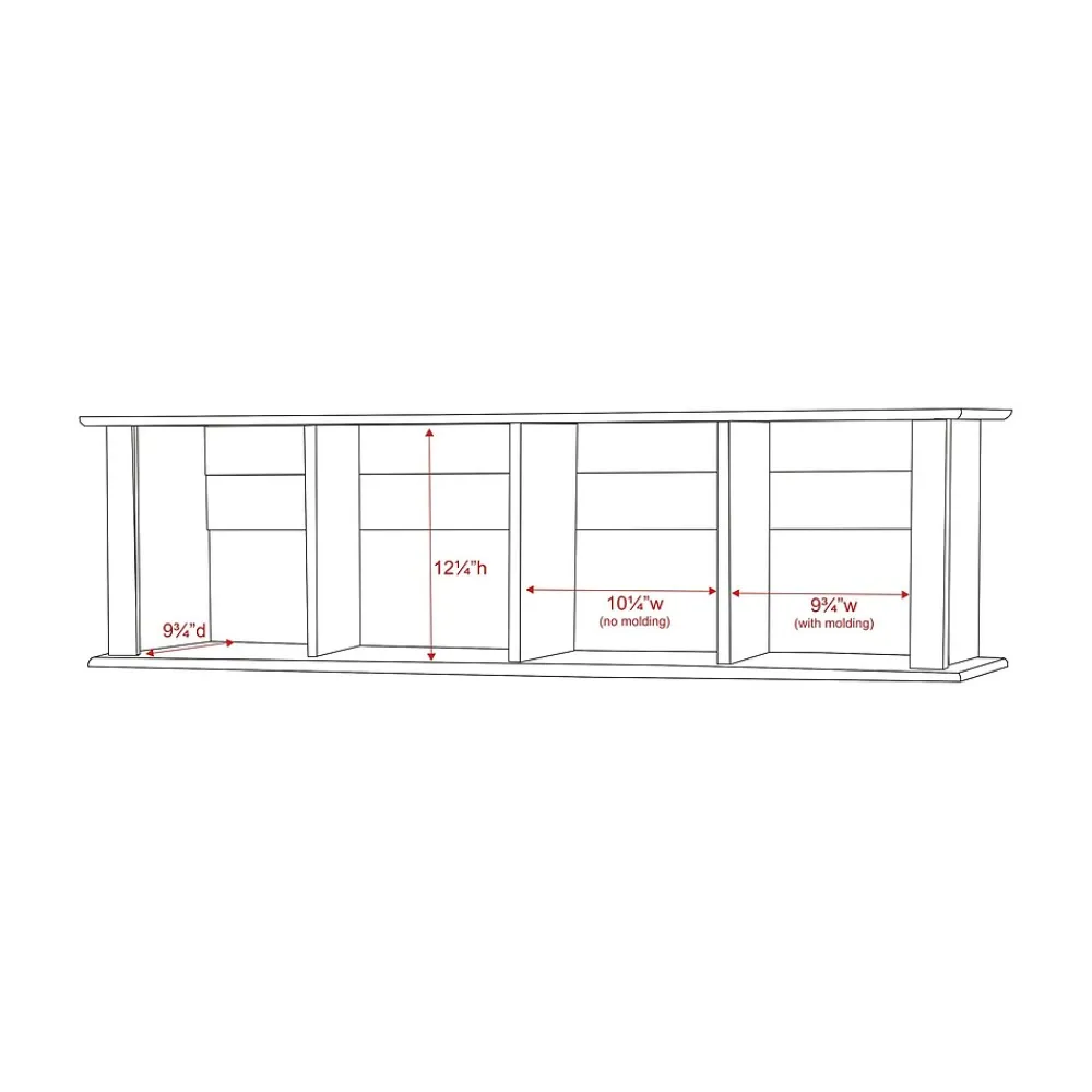 Shelving*Prepac ™ Wall Mounted Desk Hutch, 48" x 11.5", White (WHD-1348)