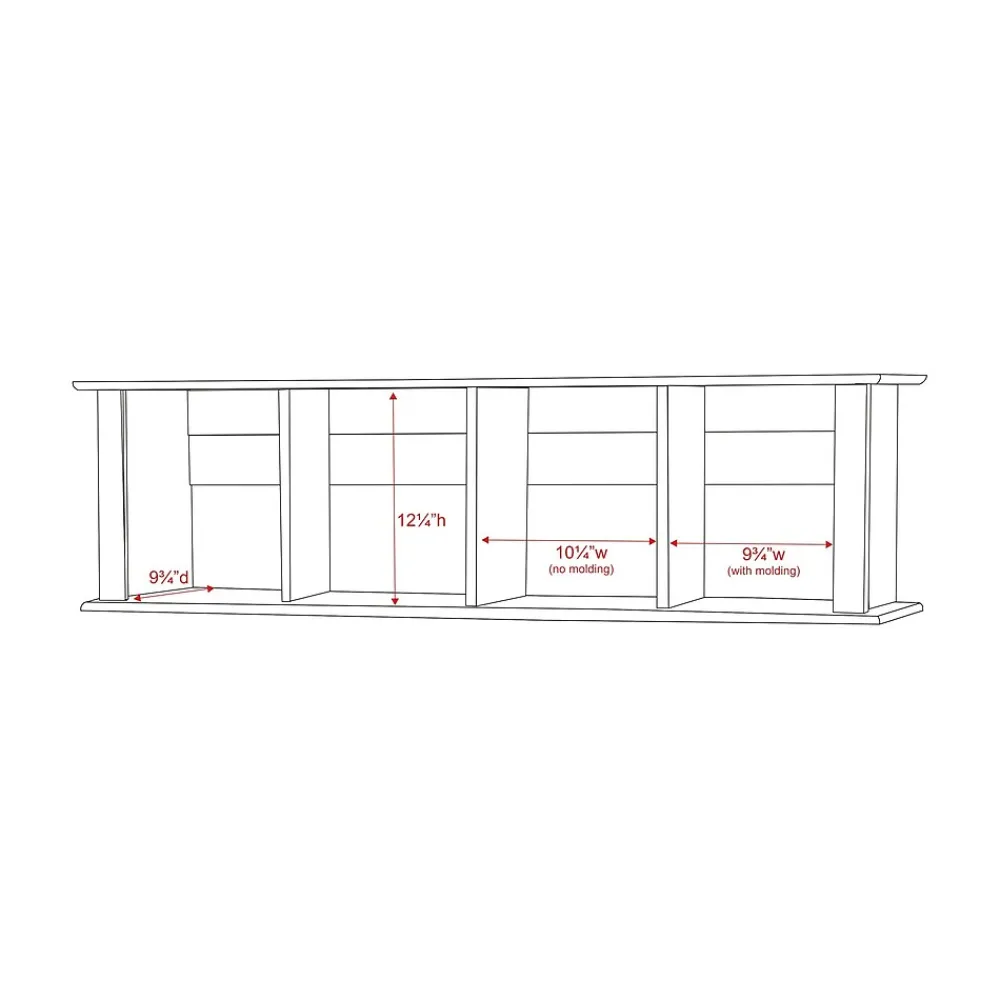 Shelving*Prepac ™ Wall Mounted Desk Hutch, 48" x 11.5", White (WHD-1348)