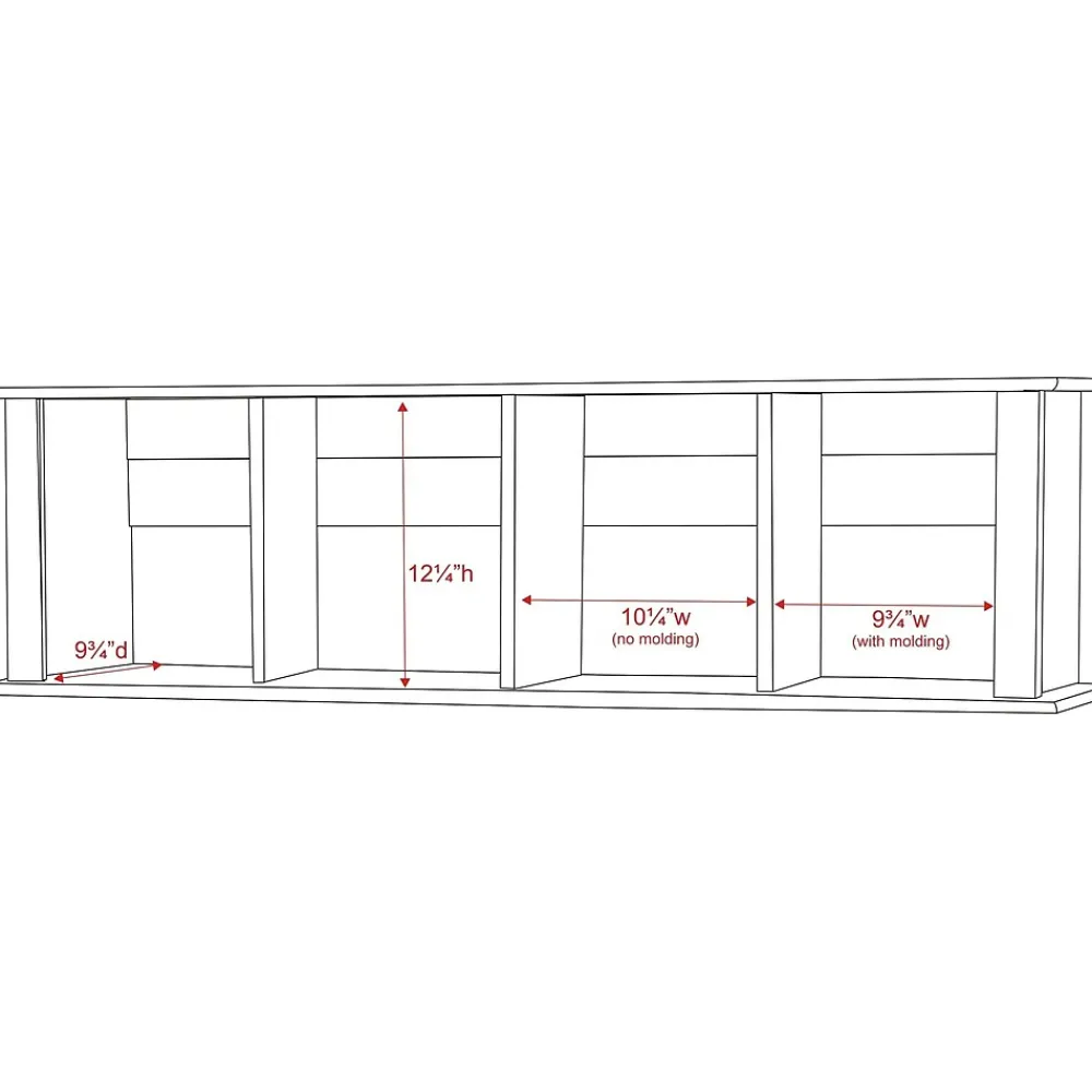 Shelving*Prepac ™ Wall Mounted Desk Hutch, 48" x 11.5", White (WHD-1348)