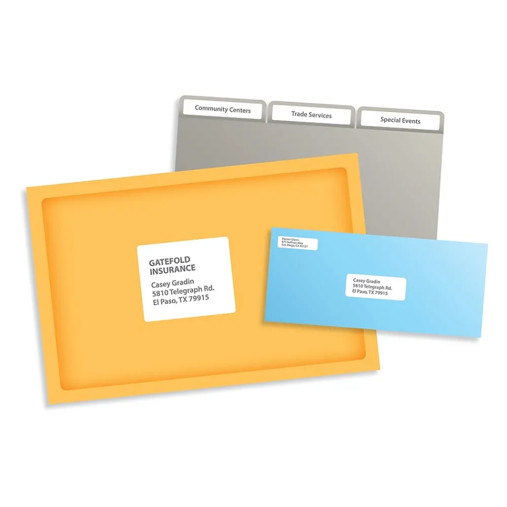 Avery PRES-a-ply Laser/Inkjet Address Labels, 1-1/3" x 4", White, 1,400 Labels/Box (30602)