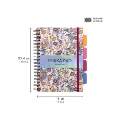 Subject Notebooks|Pukka Pad Bloom 5-Subject Subject Notebooks, 6.9