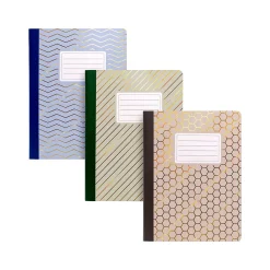 Composition Notebooks|Pukka Pad Haze Composition Notebooks, 7.5" x 8.75", College-Ruled, 70 Sheets, Assorted Colors, 3/Pack (9976(AST)-HZE)